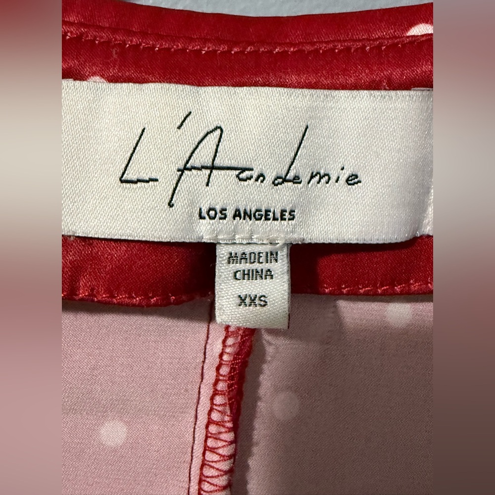 L’Academie Revolve The Victoire Bodysuit‎ in Ruby Dot Red Women’s Size XXS - Picture 4 of 12